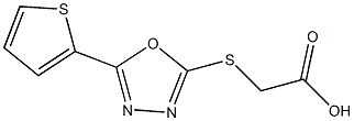 2-{[5-(thiophen-2-yl)-1,3,4-oxadiazol-2-yl]sulfanyl}acetic acid Struktur