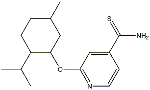 2-{[5-methyl-2-(propan-2-yl)cyclohexyl]oxy}pyridine-4-carbothioamide Struktur