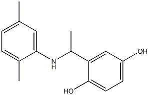 2-{1-[(2,5-dimethylphenyl)amino]ethyl}benzene-1,4-diol Struktur