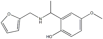 2-{1-[(2-furylmethyl)amino]ethyl}-4-methoxyphenol Struktur