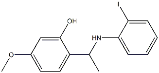 2-{1-[(2-iodophenyl)amino]ethyl}-5-methoxyphenol Struktur