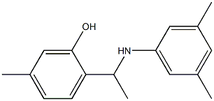 2-{1-[(3,5-dimethylphenyl)amino]ethyl}-5-methylphenol Struktur