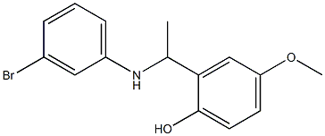 2-{1-[(3-bromophenyl)amino]ethyl}-4-methoxyphenol Struktur