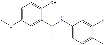 2-{1-[(3-fluoro-4-methylphenyl)amino]ethyl}-4-methoxyphenol Struktur