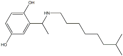 2-{1-[(7-methyloctyl)amino]ethyl}benzene-1,4-diol Struktur