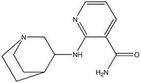 2-{1-azabicyclo[2.2.2]octan-3-ylamino}pyridine-3-carboxamide Struktur