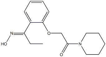 2-{2-[1-(hydroxyimino)propyl]phenoxy}-1-(piperidin-1-yl)ethan-1-one Struktur