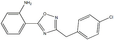 2-{3-[(4-chlorophenyl)methyl]-1,2,4-oxadiazol-5-yl}aniline Struktur