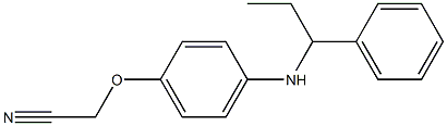 2-{4-[(1-phenylpropyl)amino]phenoxy}acetonitrile Struktur