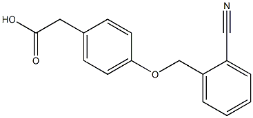 2-{4-[(2-cyanophenyl)methoxy]phenyl}acetic acid Struktur