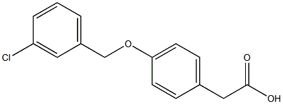 2-{4-[(3-chlorophenyl)methoxy]phenyl}acetic acid Struktur