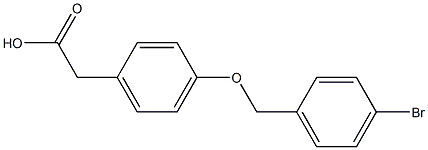 2-{4-[(4-bromophenyl)methoxy]phenyl}acetic acid Struktur