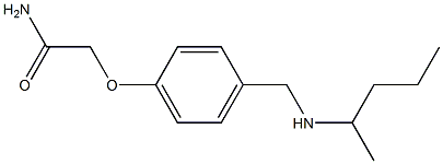 2-{4-[(pentan-2-ylamino)methyl]phenoxy}acetamide Struktur