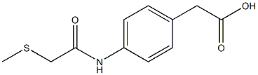 2-{4-[2-(methylsulfanyl)acetamido]phenyl}acetic acid Struktur