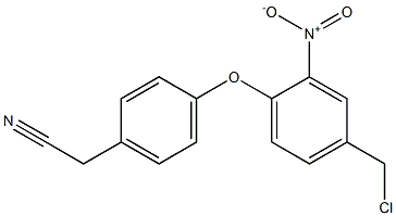 2-{4-[4-(chloromethyl)-2-nitrophenoxy]phenyl}acetonitrile Struktur