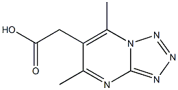 2-{5,7-dimethyl-[1,2,3,4]tetrazolo[1,5-a]pyrimidin-6-yl}acetic acid Struktur