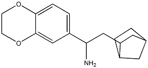 2-{bicyclo[2.2.1]heptan-2-yl}-1-(2,3-dihydro-1,4-benzodioxin-6-yl)ethan-1-amine Struktur