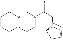 2-{bicyclo[2.2.1]heptan-2-yl}-N-methyl-N-[2-(piperidin-2-yl)ethyl]acetamide Struktur