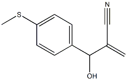 2-{hydroxy[4-(methylsulfanyl)phenyl]methyl}prop-2-enenitrile Struktur