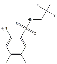 2-amino-4,5-dimethyl-N-(2,2,2-trifluoroethyl)benzene-1-sulfonamide Struktur