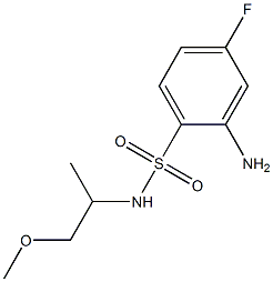 2-amino-4-fluoro-N-(1-methoxypropan-2-yl)benzene-1-sulfonamide Struktur