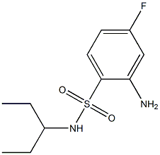 2-amino-4-fluoro-N-(pentan-3-yl)benzene-1-sulfonamide Struktur