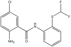 2-amino-5-chloro-N-{2-[(difluoromethyl)sulfanyl]phenyl}benzamide Struktur