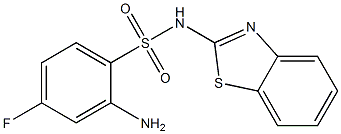 2-amino-N-(1,3-benzothiazol-2-yl)-4-fluorobenzene-1-sulfonamide Struktur