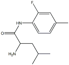 2-amino-N-(2-fluoro-4-methylphenyl)-4-methylpentanamide Struktur