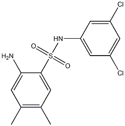 2-amino-N-(3,5-dichlorophenyl)-4,5-dimethylbenzene-1-sulfonamide Struktur