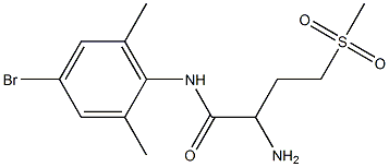 2-amino-N-(4-bromo-2,6-dimethylphenyl)-4-methanesulfonylbutanamide Struktur