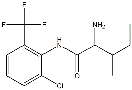 2-amino-N-[2-chloro-6-(trifluoromethyl)phenyl]-3-methylpentanamide Struktur