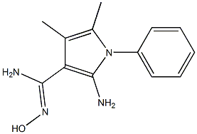 2-amino-N'-hydroxy-4,5-dimethyl-1-phenyl-1H-pyrrole-3-carboximidamide Struktur