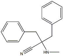 2-benzyl-2-(methylamino)-3-phenylpropanenitrile Struktur