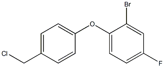 2-bromo-1-[4-(chloromethyl)phenoxy]-4-fluorobenzene Struktur