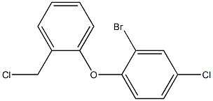 2-bromo-4-chloro-1-[2-(chloromethyl)phenoxy]benzene Struktur