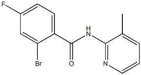 2-bromo-4-fluoro-N-(3-methylpyridin-2-yl)benzamide Struktur