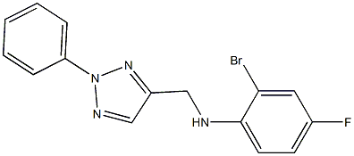 2-bromo-4-fluoro-N-[(2-phenyl-2H-1,2,3-triazol-4-yl)methyl]aniline Struktur