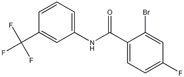 2-bromo-4-fluoro-N-[3-(trifluoromethyl)phenyl]benzamide Struktur