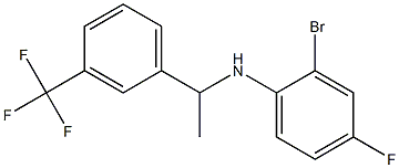 2-bromo-4-fluoro-N-{1-[3-(trifluoromethyl)phenyl]ethyl}aniline Struktur