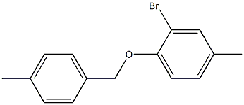 2-bromo-4-methyl-1-[(4-methylphenyl)methoxy]benzene Struktur