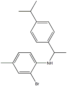 2-bromo-4-methyl-N-{1-[4-(propan-2-yl)phenyl]ethyl}aniline Struktur