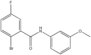 2-bromo-5-fluoro-N-(3-methoxyphenyl)benzamide Struktur