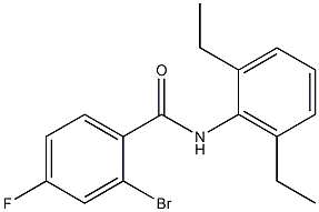 2-bromo-N-(2,6-diethylphenyl)-4-fluorobenzamide Struktur