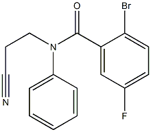 2-bromo-N-(2-cyanoethyl)-5-fluoro-N-phenylbenzamide Struktur