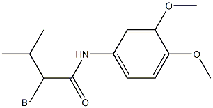 2-bromo-N-(3,4-dimethoxyphenyl)-3-methylbutanamide Struktur