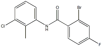 2-bromo-N-(3-chloro-2-methylphenyl)-4-fluorobenzamide Struktur