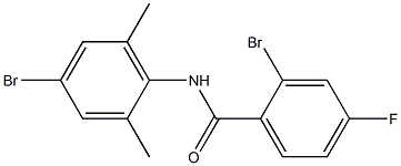 2-bromo-N-(4-bromo-2,6-dimethylphenyl)-4-fluorobenzamide Struktur