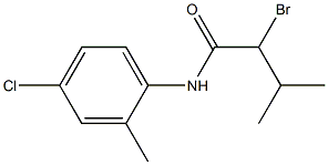 2-bromo-N-(4-chloro-2-methylphenyl)-3-methylbutanamide Struktur