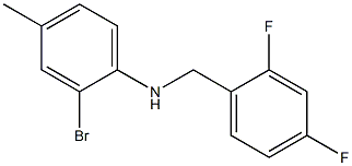 2-bromo-N-[(2,4-difluorophenyl)methyl]-4-methylaniline Struktur